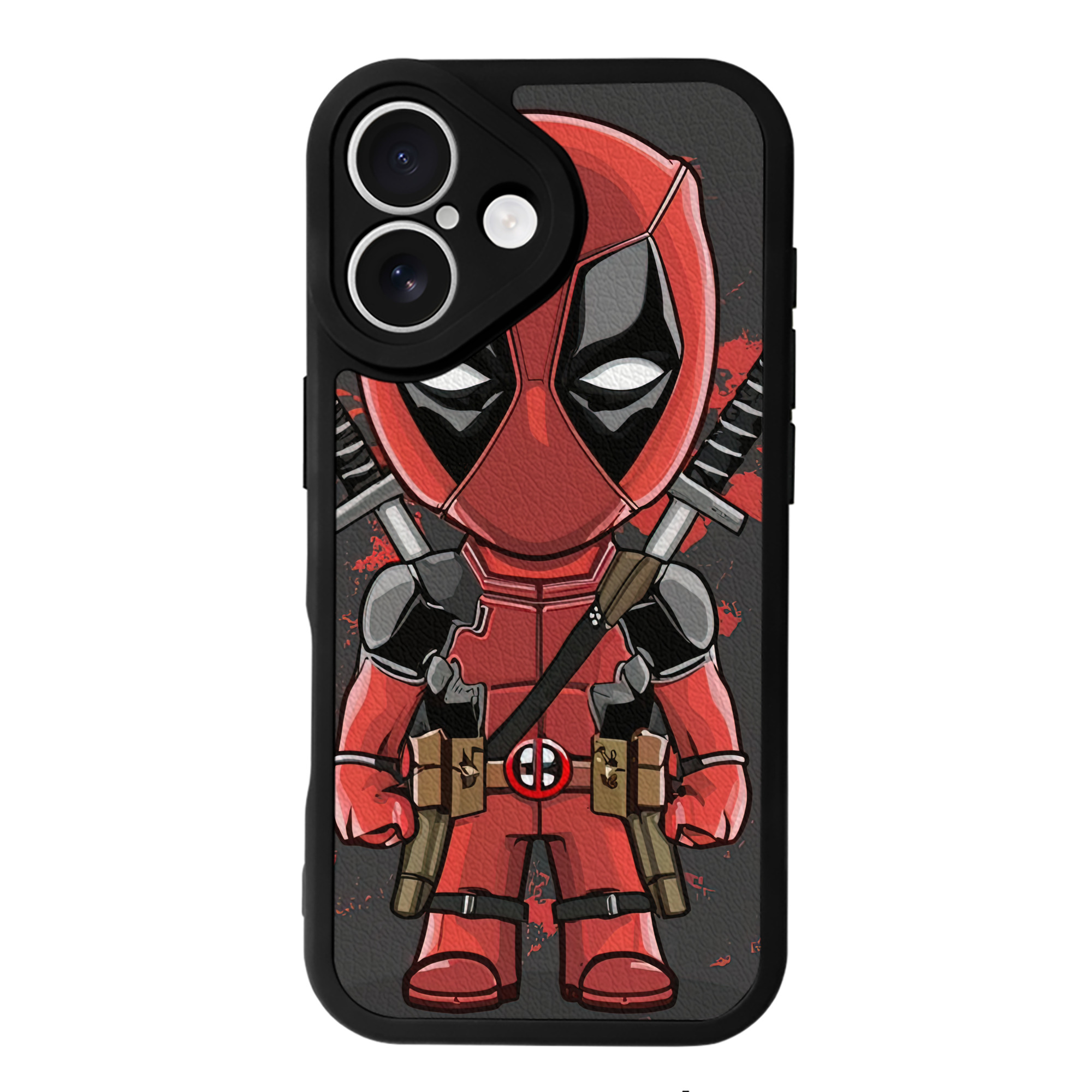 （画像用） Deadpool デッドプール 【iPhone 16シリーズ対応】シリコンスマホケース（レザー調） 材質：シリコン